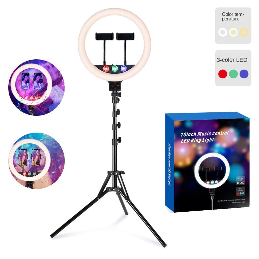 BTLIMER Vòng Đèn Led Chụp Ảnh 13 inch Có Thể Điều Chỉnh Độ Sáng