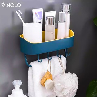 Mua Khay Kệ Đa Năng Dán Tường Có Móc Treo Khăn  Vật Dụng Model KK02 Chất Liệu Nhựa PP