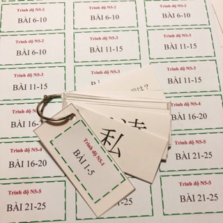 Thẻ từ vựng tiếng Nhật trình độ N5-N4 (in theo yêu cầu)