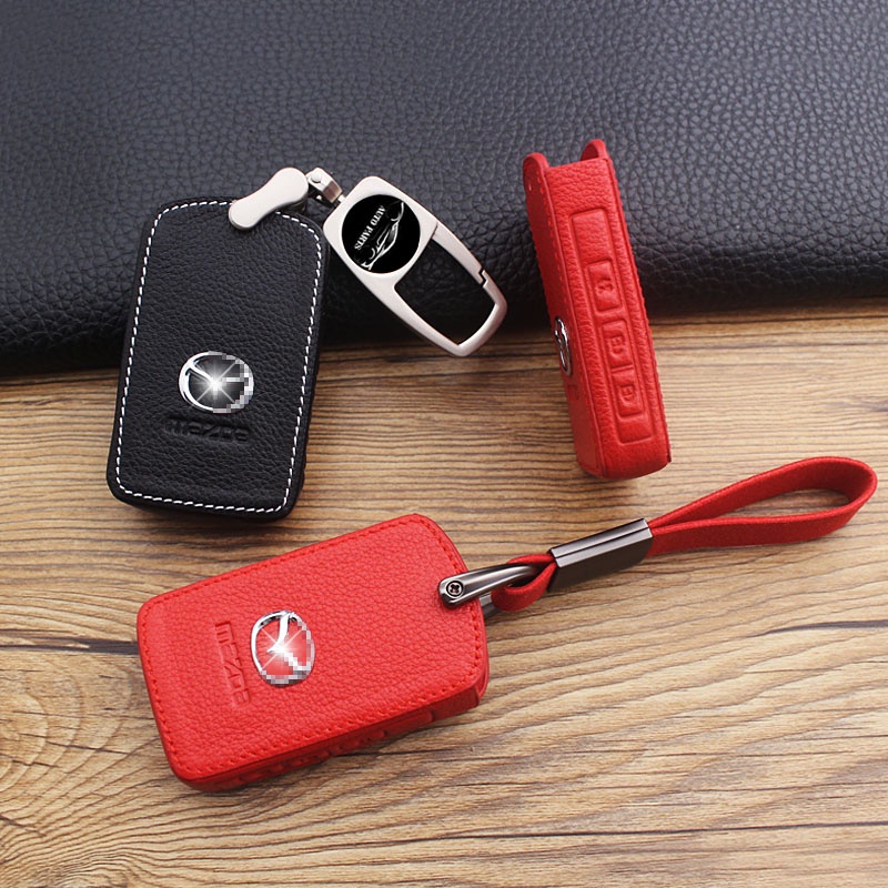 Ốp Bảo Vệ Chìa Khóa Xe Hơi MAZDA 2022 Cx5 Bằng Chất Liệu Da Bò Thật