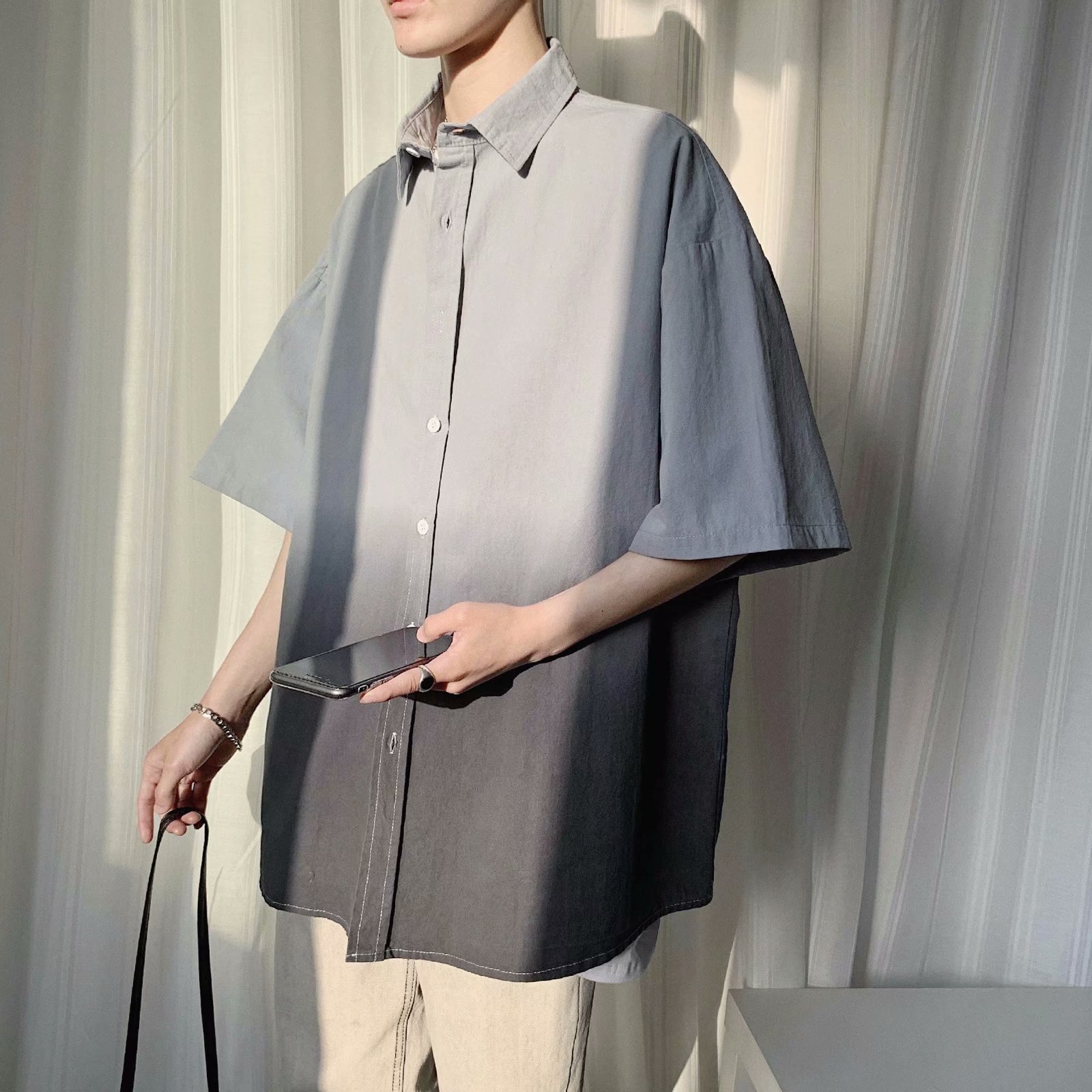 Áo Sơ Mi Nam Ngắn Tay Cổ Bẻ Thời Trang Hàn | BigBuy360 - bigbuy360.vn