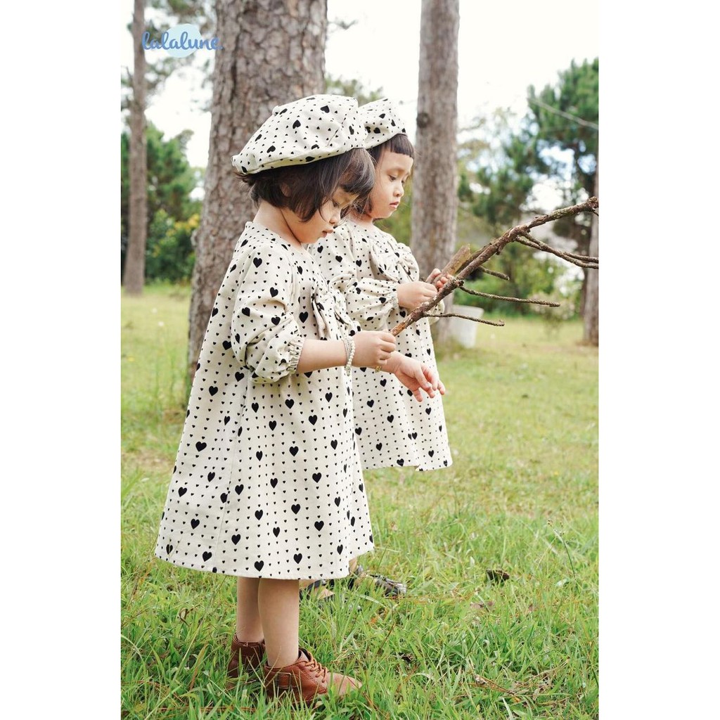 Đầm nhung cotton ivy dress lalalune cho bé từ 2-7 tuổi