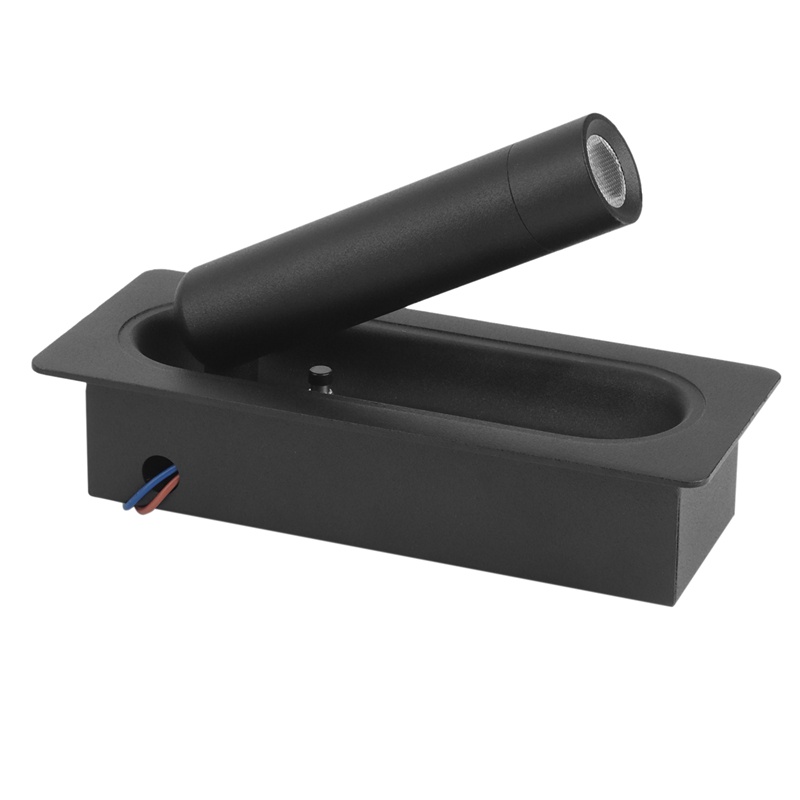 Công Tắc Đèn Led Tự Động Màu Đen Gắn Tường / Bên Giường Đọc Sách