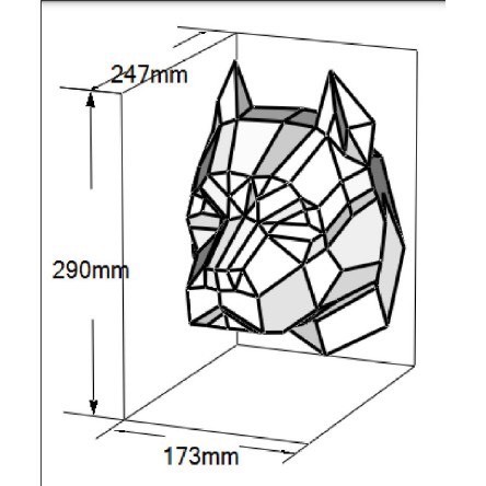 pitbull papercraft - mô hình giấy pitbull