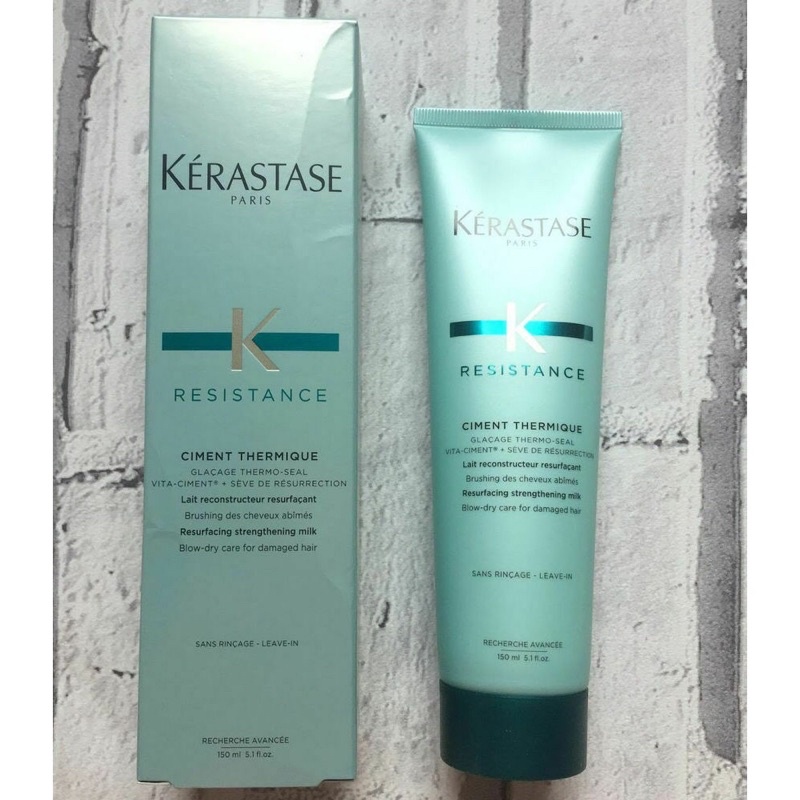 Kem dưỡng xả khô chống nhiệt Kerastase Resistance Blow-Dry Primer Leave In Ciment Thermique 150ml