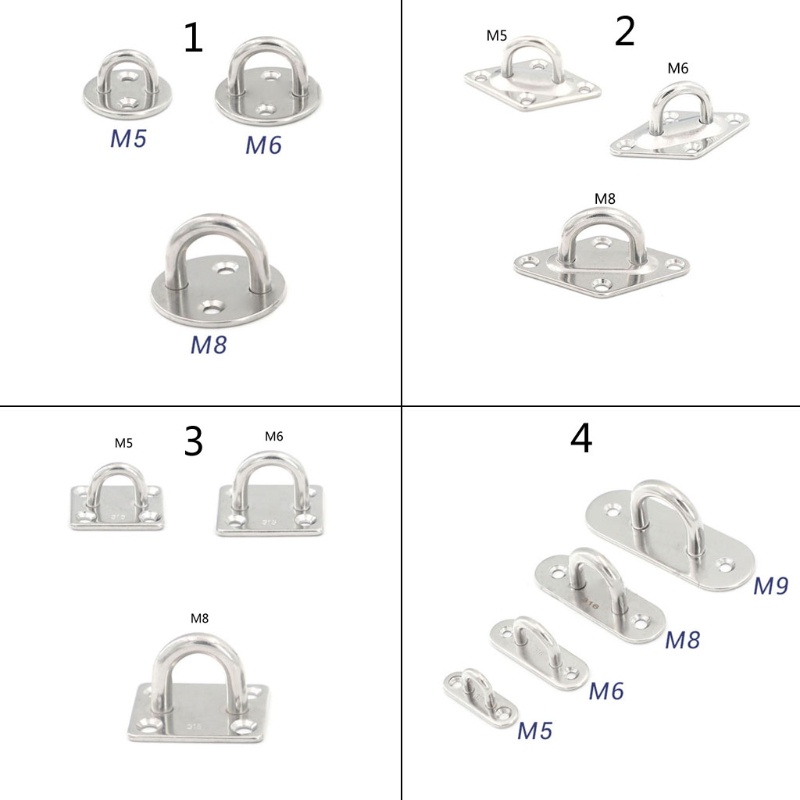 Tấm Đệm Mắt Kèm Móc Bằng Thép Không Gỉ 316 Dành Cho Võng / Võng / Xích Đu