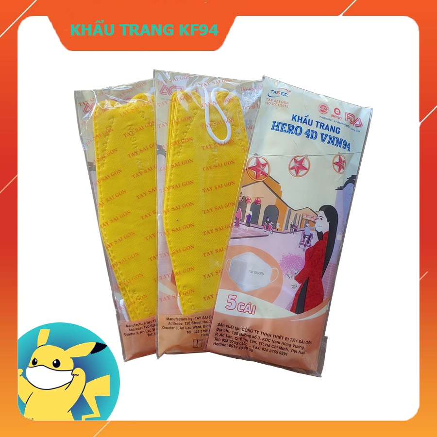 Khẩu Trang Y Tế KF94 Tây Sài Gòn  Cái Đủ Màu