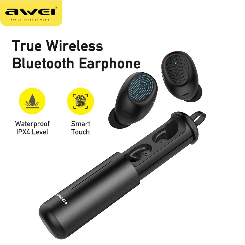 Tai Nghe Bluetooth Thể Thao Awei T5 Tws V5.0 Kèm Hộp Sạc