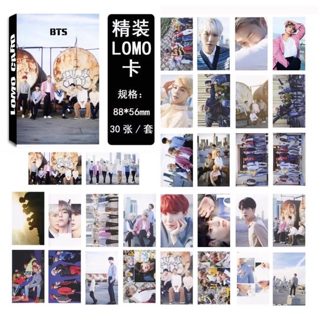 Lomo hộp giấy 30 tấm BTS Map Of The Soul Persona / Love Yourself Answer Tear Her 15 mẫu