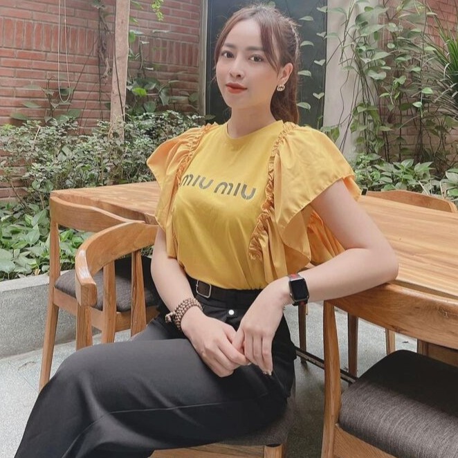 Áo miumiu tay bồng cổ tròn nhiều màu