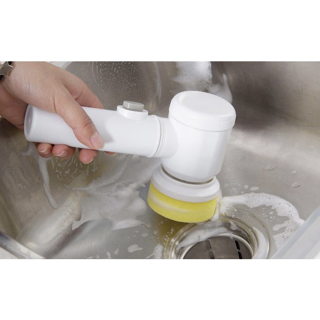 Máy Đánh Sạch Magic Brush – Dụng Cụ Vệ Sinh 5 Trong 1 * Máy vệ sinh nhà tắm, nhà bếp cầm tay, chạy bằng pin
