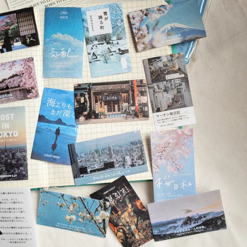 Set 20 quote sticker phong cách vintage và du lịch dùng trang trí bullet journal - ginandtonic
