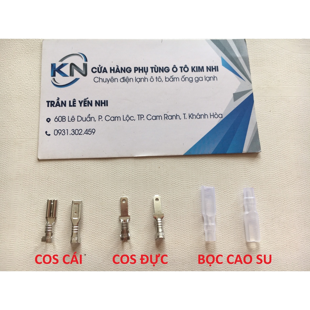 Đầu cos đực cái 2.8mm thép không gai
