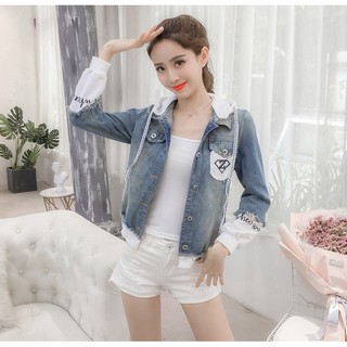 ÁO KHOÁC JEAN NÓN TRẮNG HN2865