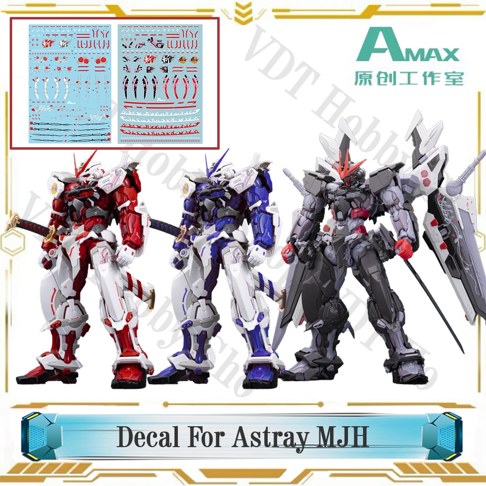 Decal nước phản quang cho mô hình gunpla Hirm Astray Red, Blue, Noir