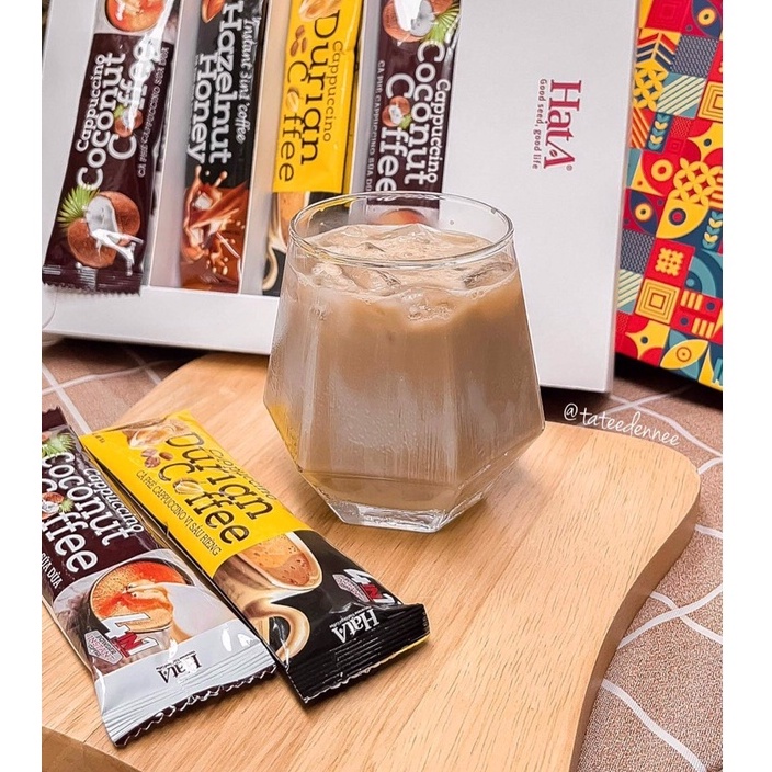 Cà phê hòa tan Hạt A Cafe các vị sữa dừa, sầu riêng, hạt dẻ mật ong gói 18gr