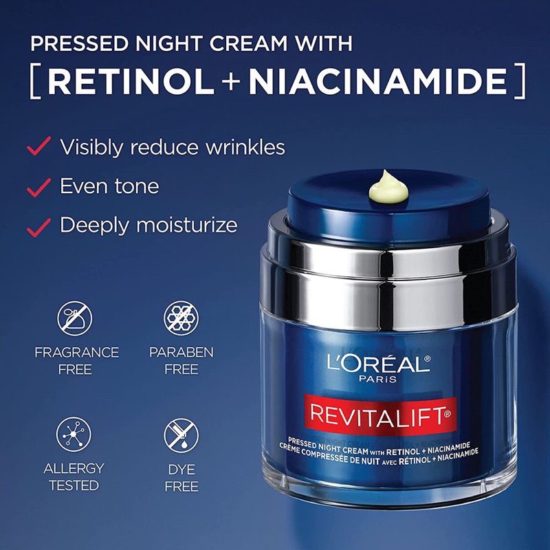 Kem dưỡng đều màu da và chống lão hoá Loreal Revitalift Retinol Night Cream