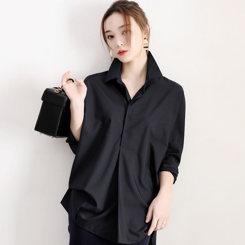 Áo sơ mi đen tay dài hàng mới về