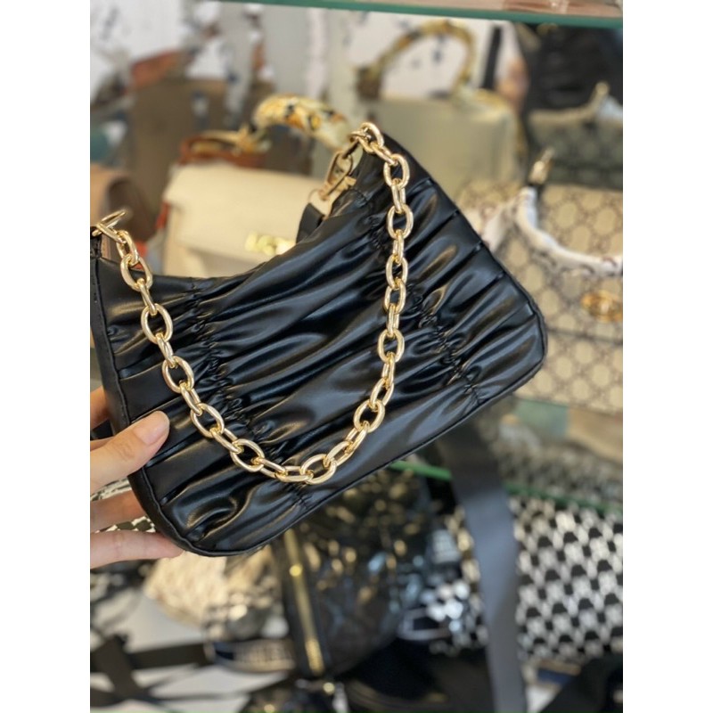 Túi Xách Kẹp nách đeo chéo dúm phối xích❣️freeship❣️