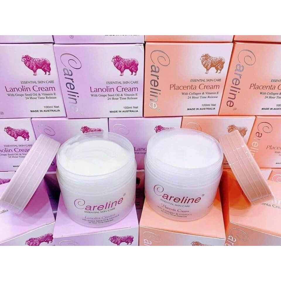 Kem dưỡng da nhau thai cừu Lanolin Cream Careline - hàng Úc đi air
