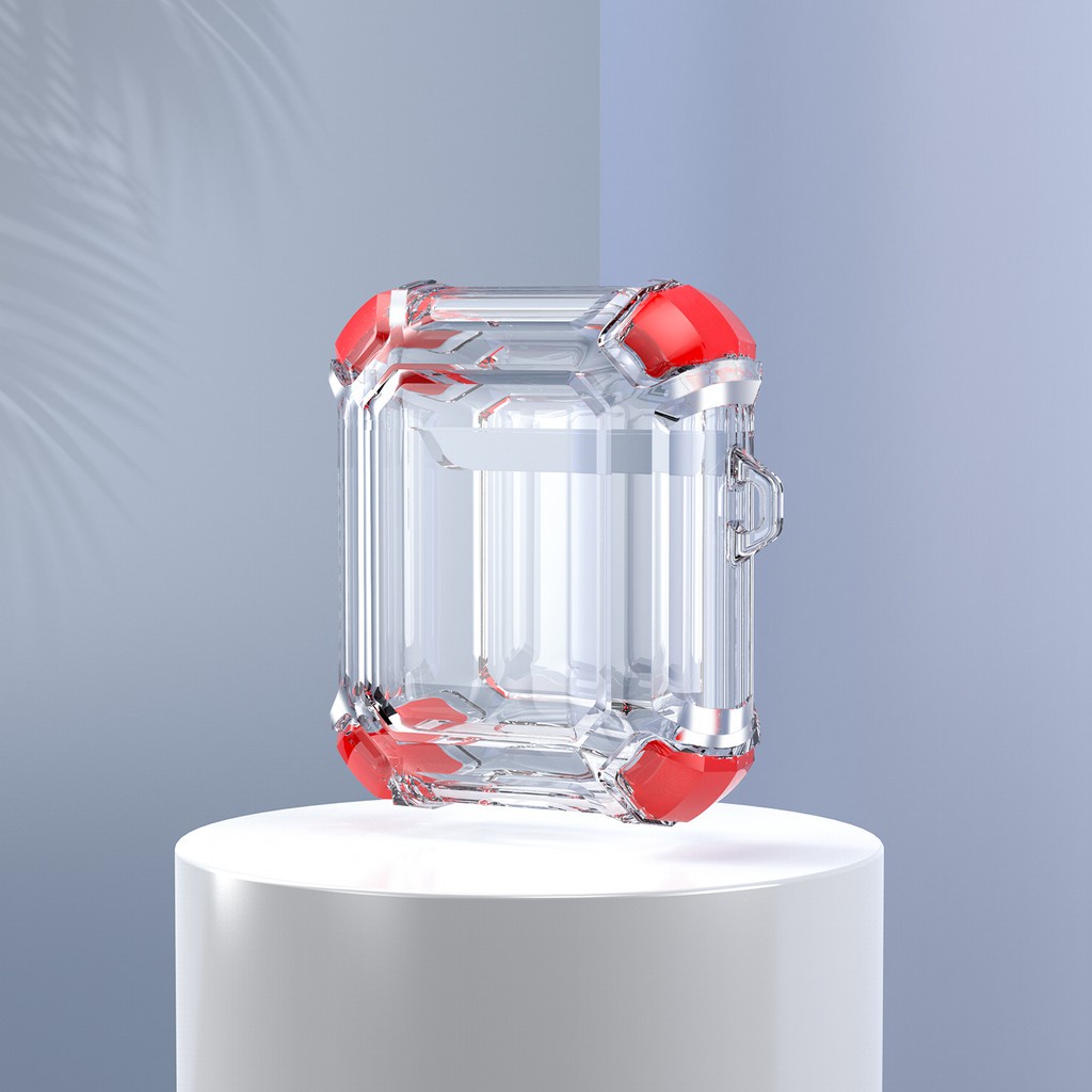 Vỏ Bảo Vệ Hộp Sạc Tai Nghe compatible AirPods 1 2 Apple Kèm Móc Khóa