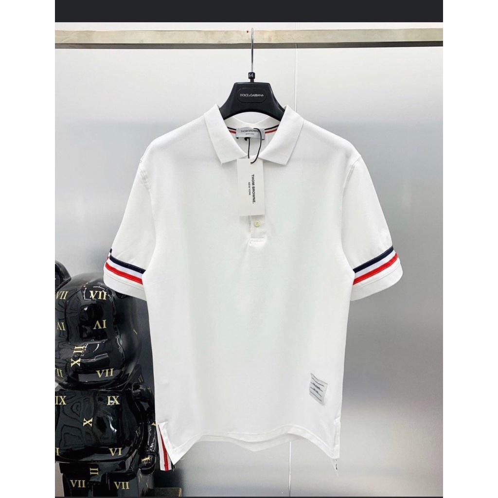 áo thun polo thom browne ,form rộng oversize nam nữ unisex