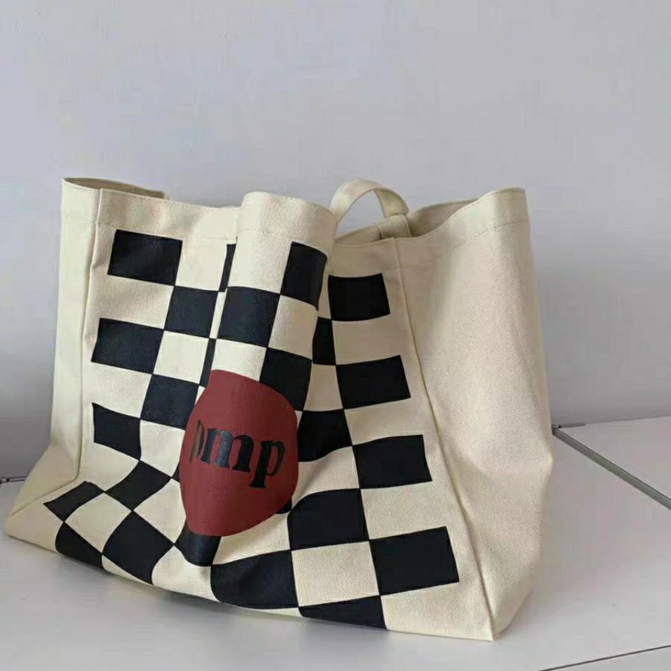 Túi Canvas Cỡ Lớn Họa Tiết Kẻ Sọc Màu Sắc Tương Phản Thời Trang Cho Học Sinh 2022