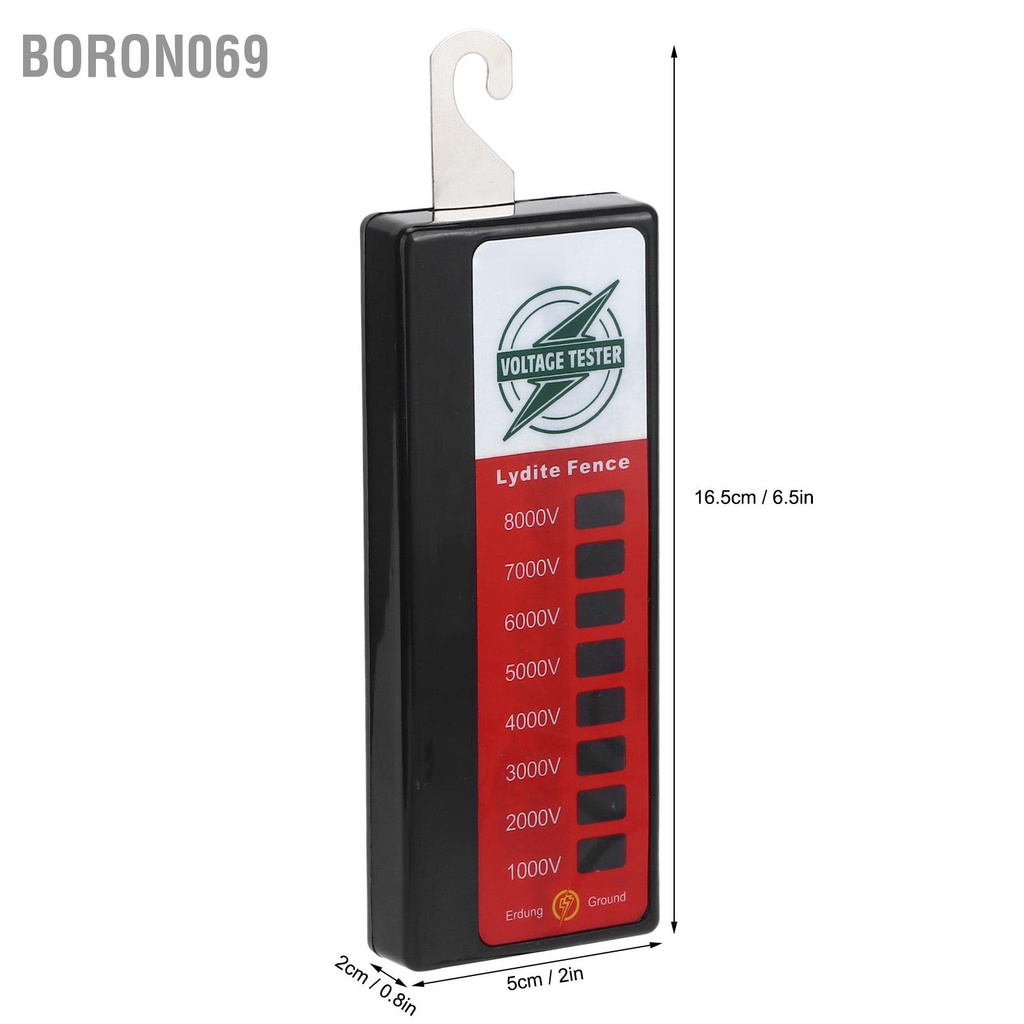 Boron069 Máy kiểm tra hàng rào điện Phát hiện áp đa ánh sáng cho cung cấp trang trại