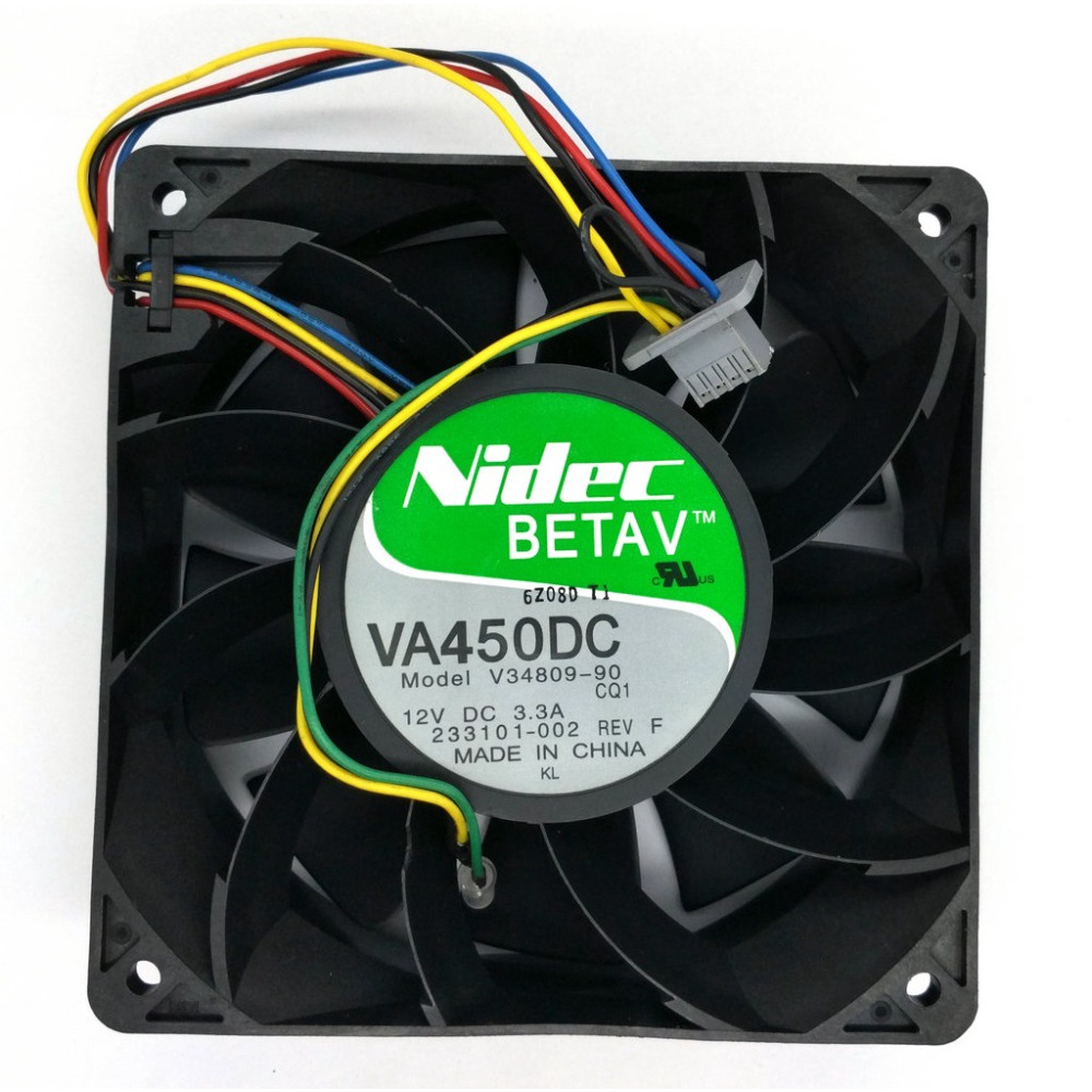 Quạt tản nhiệt nidec 12 1.4A 1.85A Quạt hút/thổi siêu mạnh fan vuông 12V 12cm