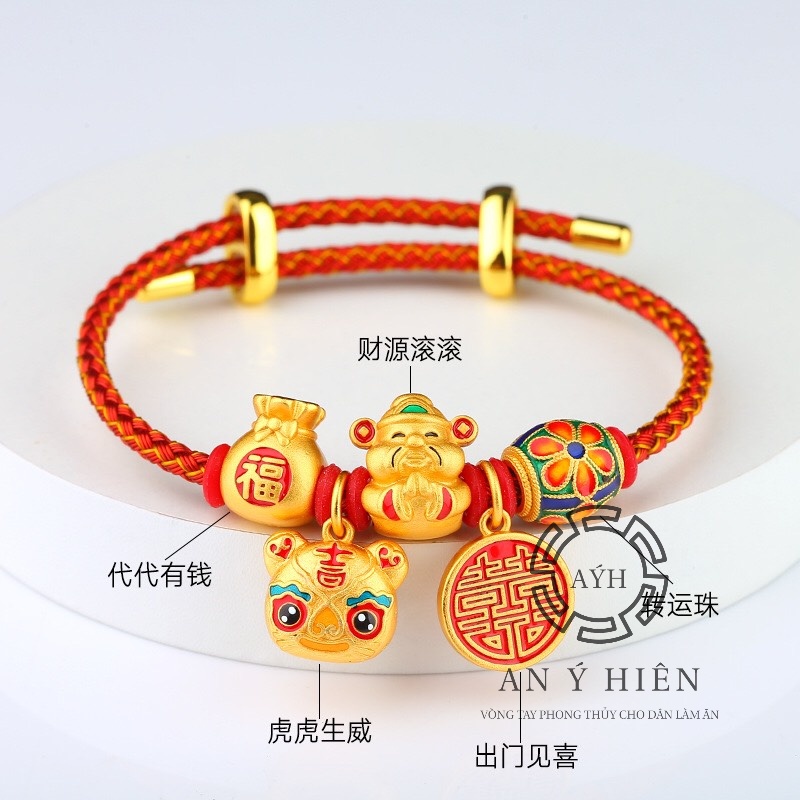 Charm Khóa đỏ chữ Hỷ #C286 ( An Ý Hiên)