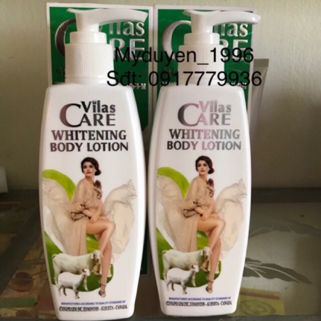 Sữa dưỡng thể Vilas Care tinh chất sữa dê và vàng nano 220ml