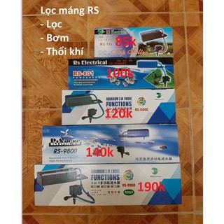Máy lọc máng RS 9800 cho bể cá từ 100-120cm với 3 chức năng:vừa bơm,vừa lọc,vừa thổi khí oxi