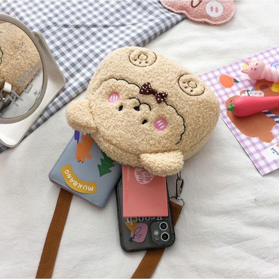 Túi Đeo Vai Bằng Lông Cừu Thời Trang Mùa Thu Đông Nhật Bản Dễ Thương Dành Cho Nữ