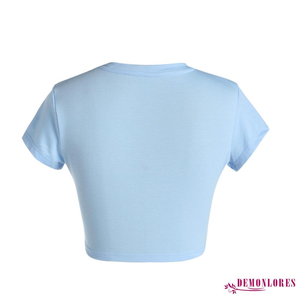 Áo Thun Tay Ngắn Cổ Tròn In Chữ Thời Trang Dành Cho Nữ