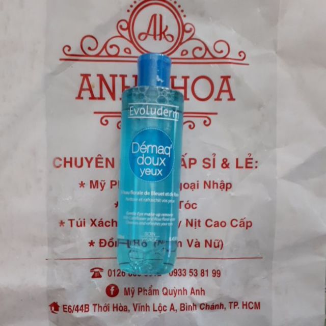 NƯỚC TẨY TRANG DA, MẮT, MÔI CHÍNH HÃNG 250ML
