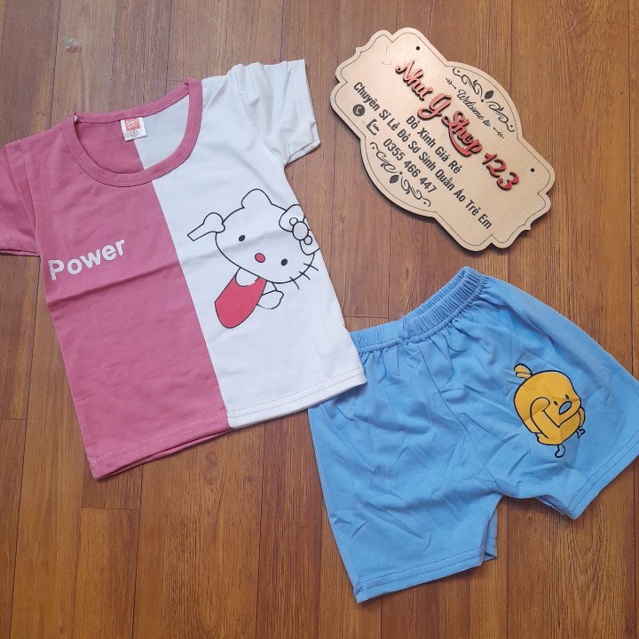 A108 - Bộ Quần Áo Cho Bé Gái Cotton Cao Cấp