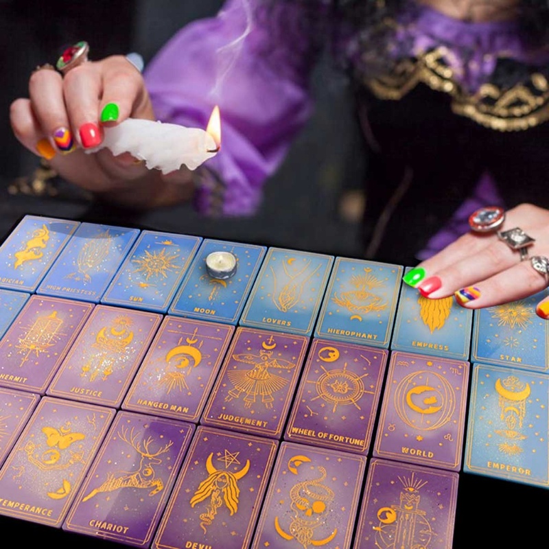 Khuôn Silicone Làm Mặt Dây Chuyền Thẻ Bài Tarot Arcana Độc Đáo