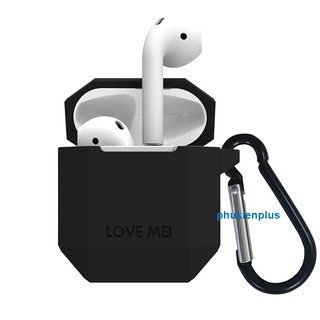 Case Silicon Chống sốc bảo vệ tai nghe Airpod/Airpods Apple có dây đeo + móc tai chính hãng LOVE MEI