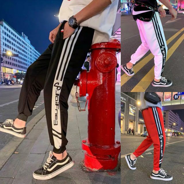 [HÌNH THẬT] Quần thun dài nam thể thao form đẹp phối họa tiết cá tính