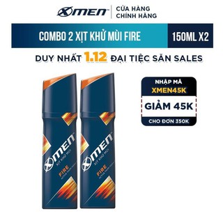 Combo 2 Xịt Khử Mùi X-Men Fire 150Ml