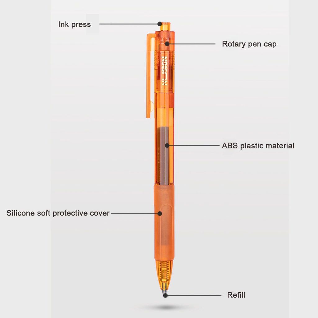 Bút bi bấm nhiều màu dễ thương 0.5mm MỰC ĐEN