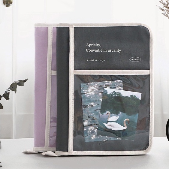 Túi Canvas Đựng Máy Tính Bảng 9.7 / 10 / 11 inch Thiết Kế Đơn Giản Phong Cách Hàn Quốc