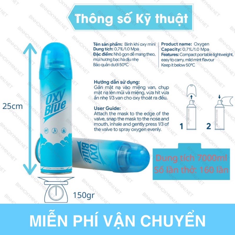 [HÀ NỘI] Bình Oxy Mini Cầm tay cung cấp Oxy tinh khiết 99%