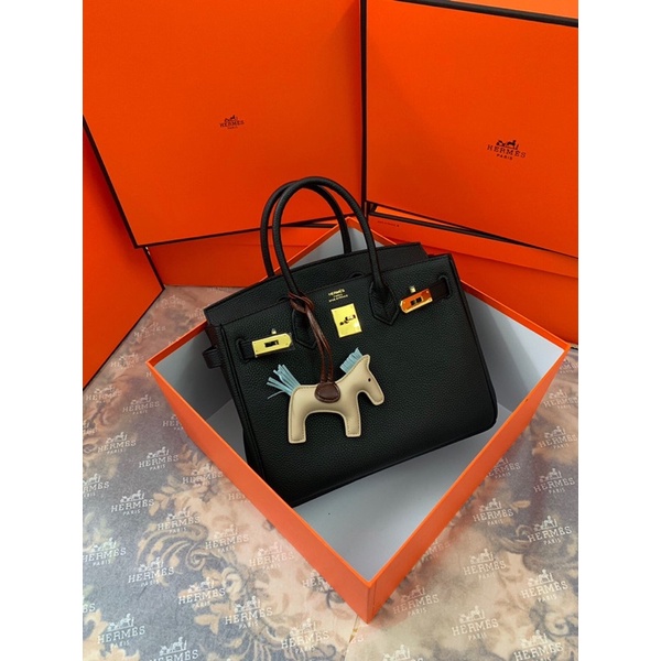 Túi xách nữ da thật thương hiệu Hermes HM Birkin cao cấp màu trơn đơn giản