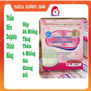 Tấm Lót Thấm Sữa DOLPHIN( Hộp 24 Miếng tặng Thêm 4 Miếng),Hàng Việt Nam Công Nghệ Nhật