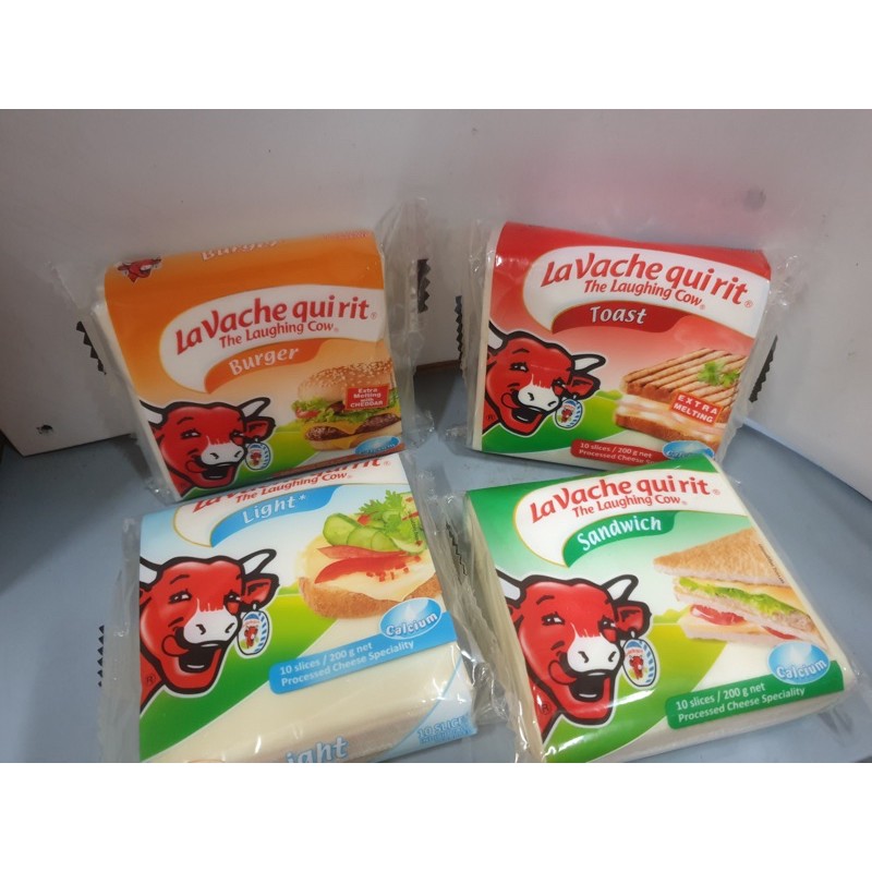 PHÔ MAI LÁT/MIẾNG CON BÒ CƯỜI VỊ BURGER/SANDWISH/TOAST/LIGHT 200G