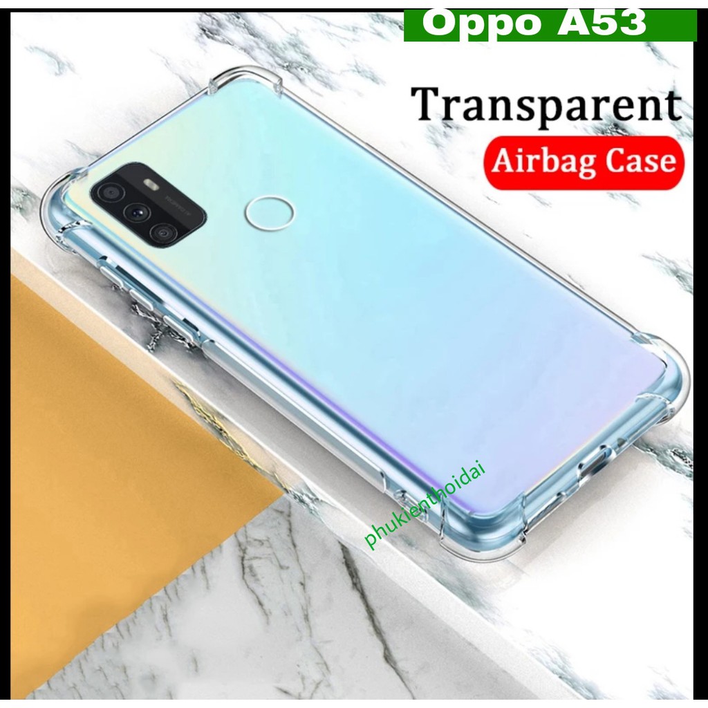 Ốp lưng Oppo A53 2020 dẻo trong suốt lồi 4 góc chống sốc ôm khít máy lâu ố vàng