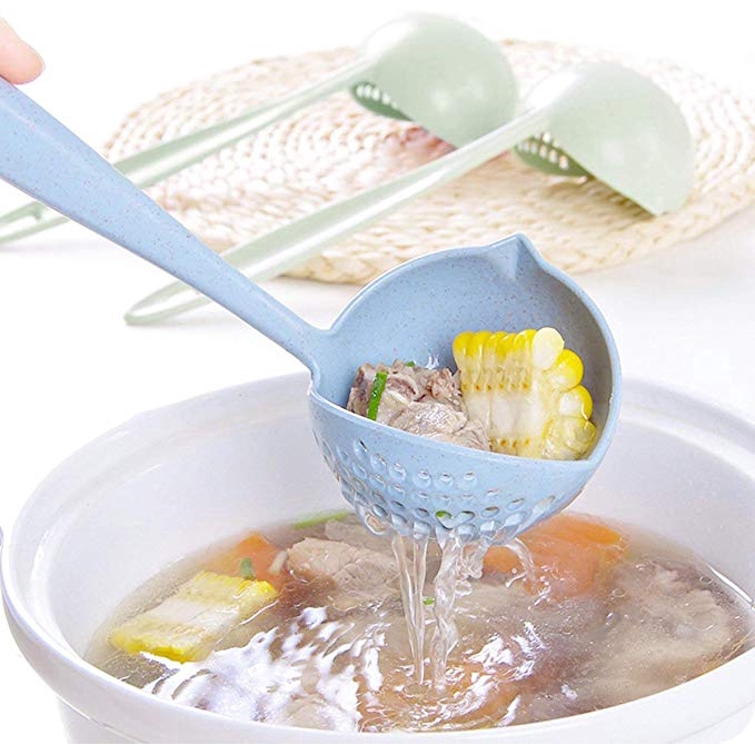 Vá múc canh 2 trong 1 4 màu tùy chọn tiện dụng dành cho nhà bếp