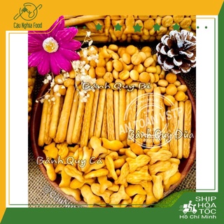 [Rẻ vô địch] 1Kg Bánh Quy Mặn Mix 4 Vị Bánh Quy Cá, Đũa, Hạt Bi, Đồng Tiền 100Gr 280Gr 500Gr