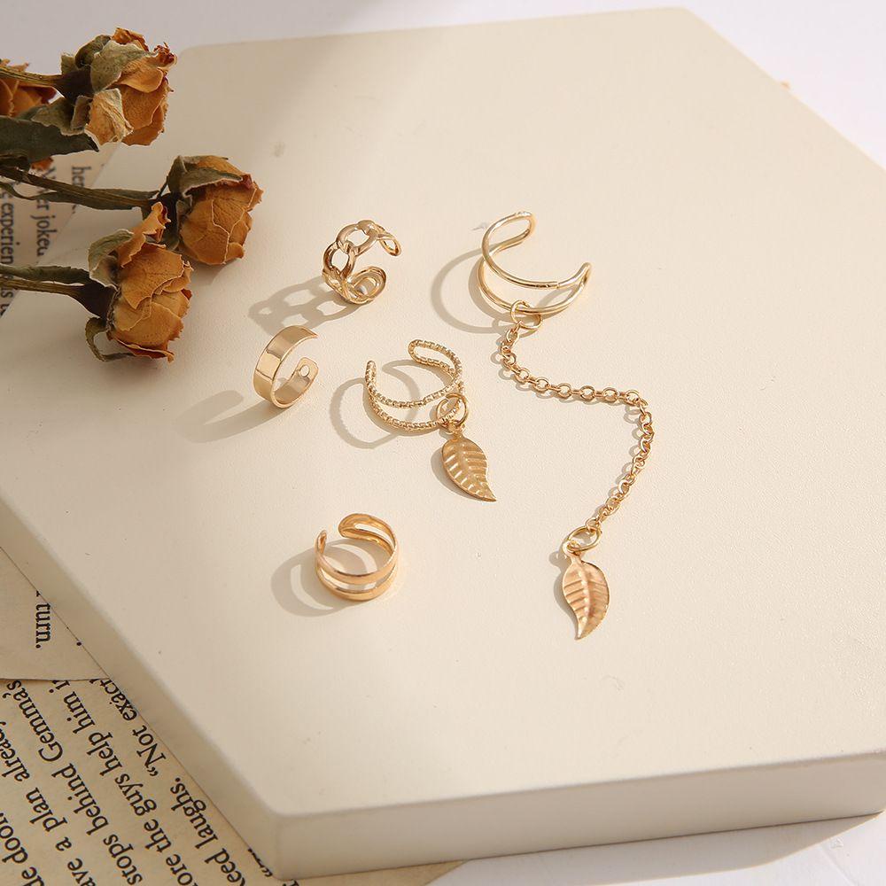 Khuyên Kẹp Tai Dạng Kẹp Hình Bướm Mặt Trăng Chữ C Thanh Lịch Cá Tính Cho Nữ